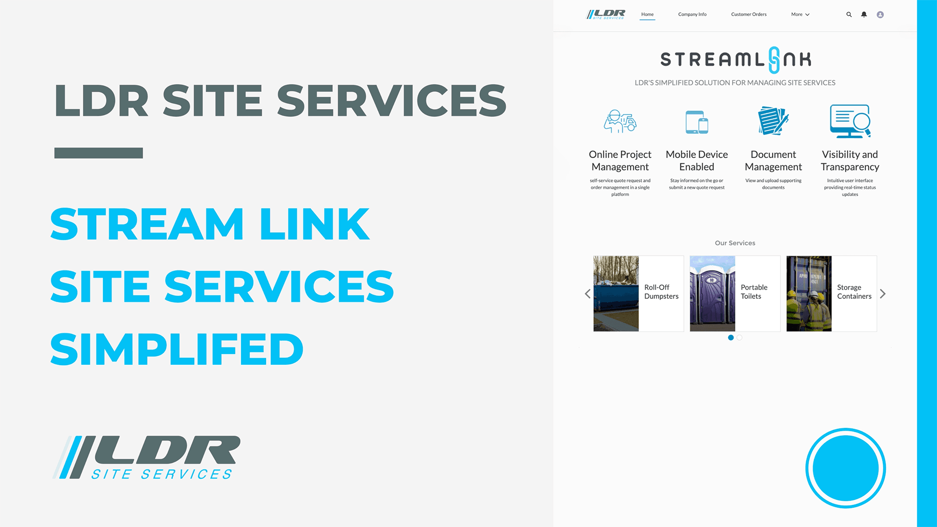 LDR Site Services Launches Streamlink: A New Online Portal for Simplified Site Service Management